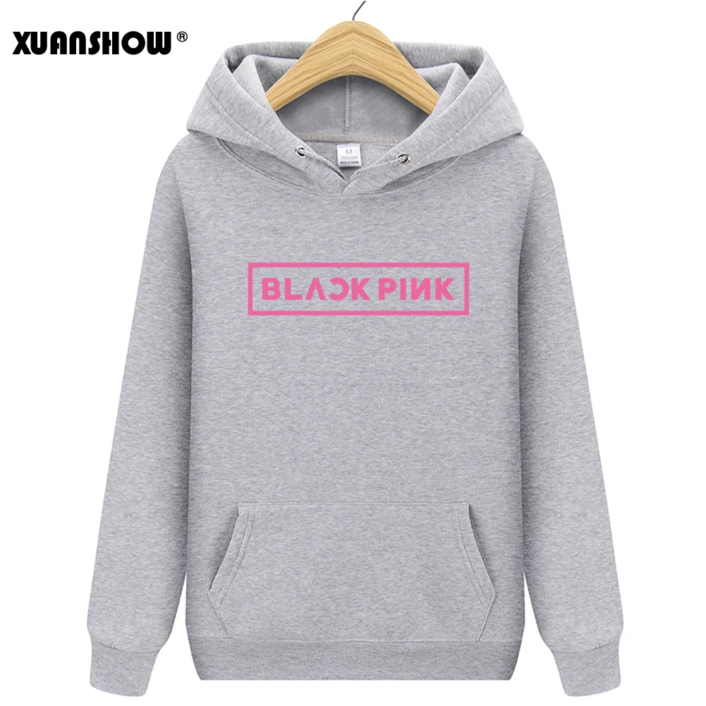 XUANSHOW BLACKPINK альбом женские толстовки Толстовка с принтом Повседневный Топ осень длинный рукав толстовка кофты Moletom