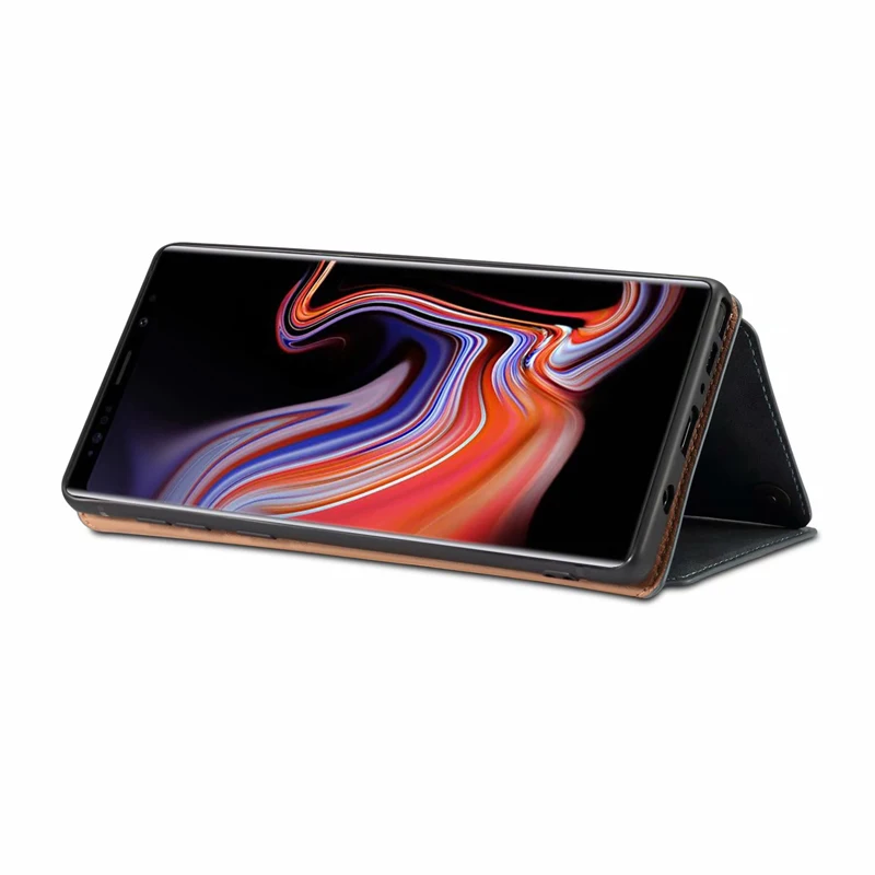 Деловой чехол для Samsung Galaxy Note 9 чехол-кошелек из мягкого ТПУ Винтажный сумка