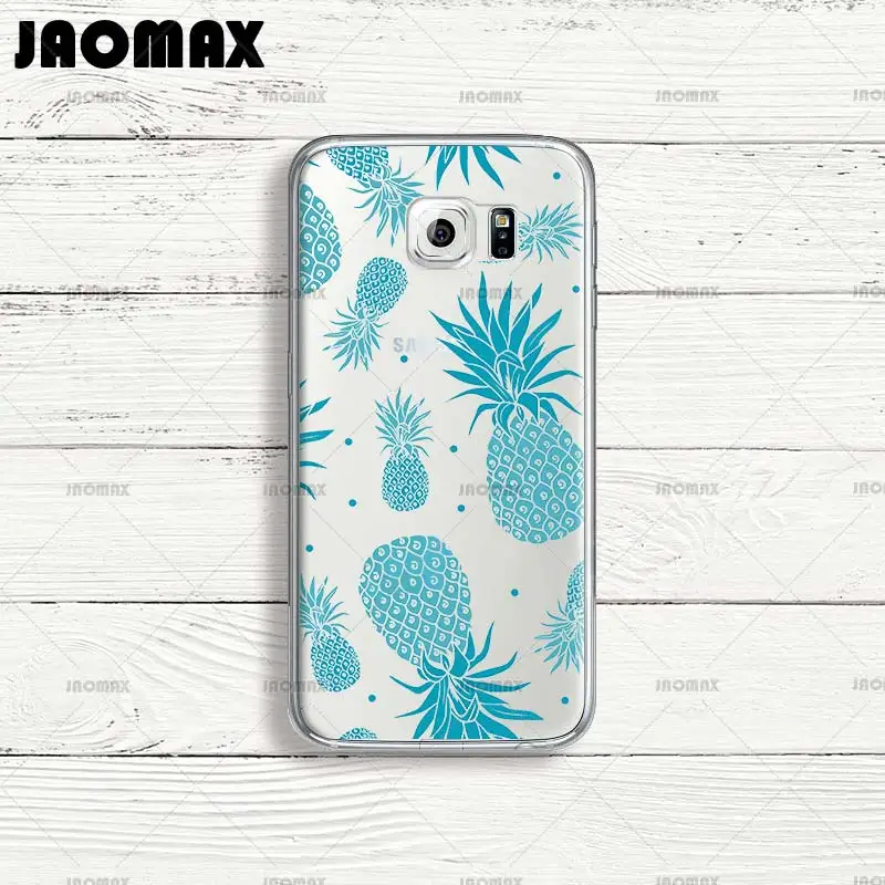 Jaomax Fruit Prime Pineapple Case For Samsung Galaxy S8 S7 S6 S5 S4 S3 Edge Plus Silicone Transparent Soft TPU Phone Cover Quote |