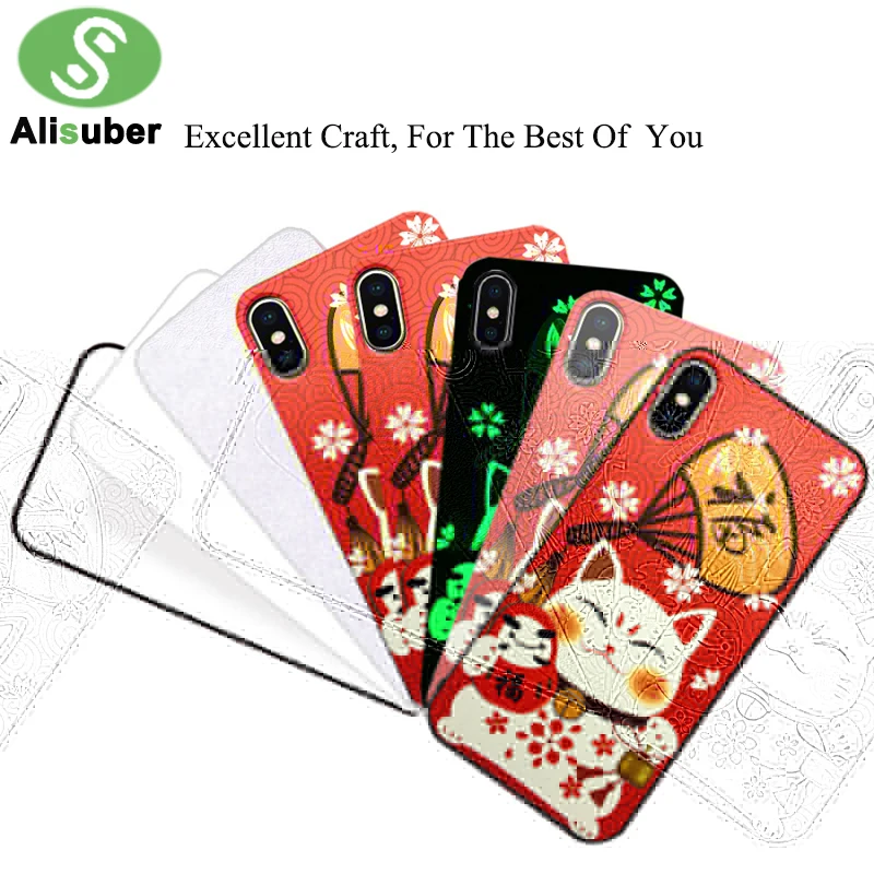 Чехол Alisuber с изображением из мультфильма Lucky Cat светящийся чехол для iPhone X