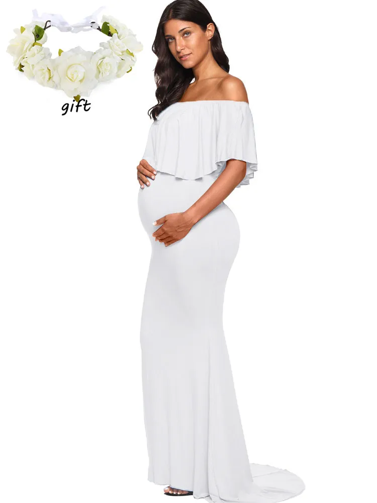 Baby Shower Photophy беременности и родам платья макси длинное Беременность платье для беременных женская одежда для беременных Платья для фотосессии