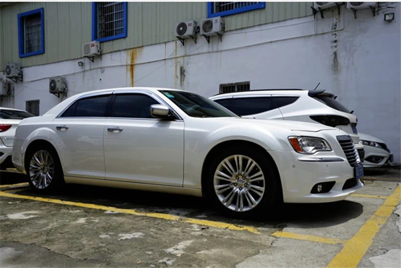 Использование для Chrysler 300c оконный козырек 2011- год гальванический боковой солнцезащитный Дождь Защита высокий блеск хромирование аксессуары