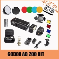 dhl godox ad200 2 4g ttl flash 18000 hss monolight for nikon canon sony ad s2 standard reflector ad s11 color filter pack