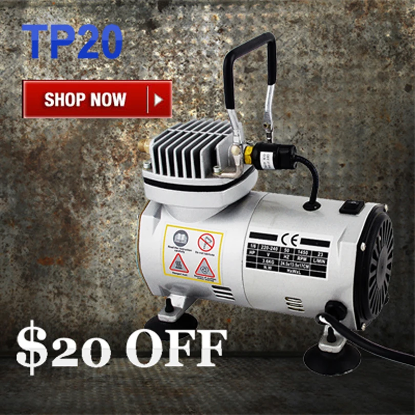 Мини воздушный компрессор TC 20 Портативный Аэрограф тела Краски Временные