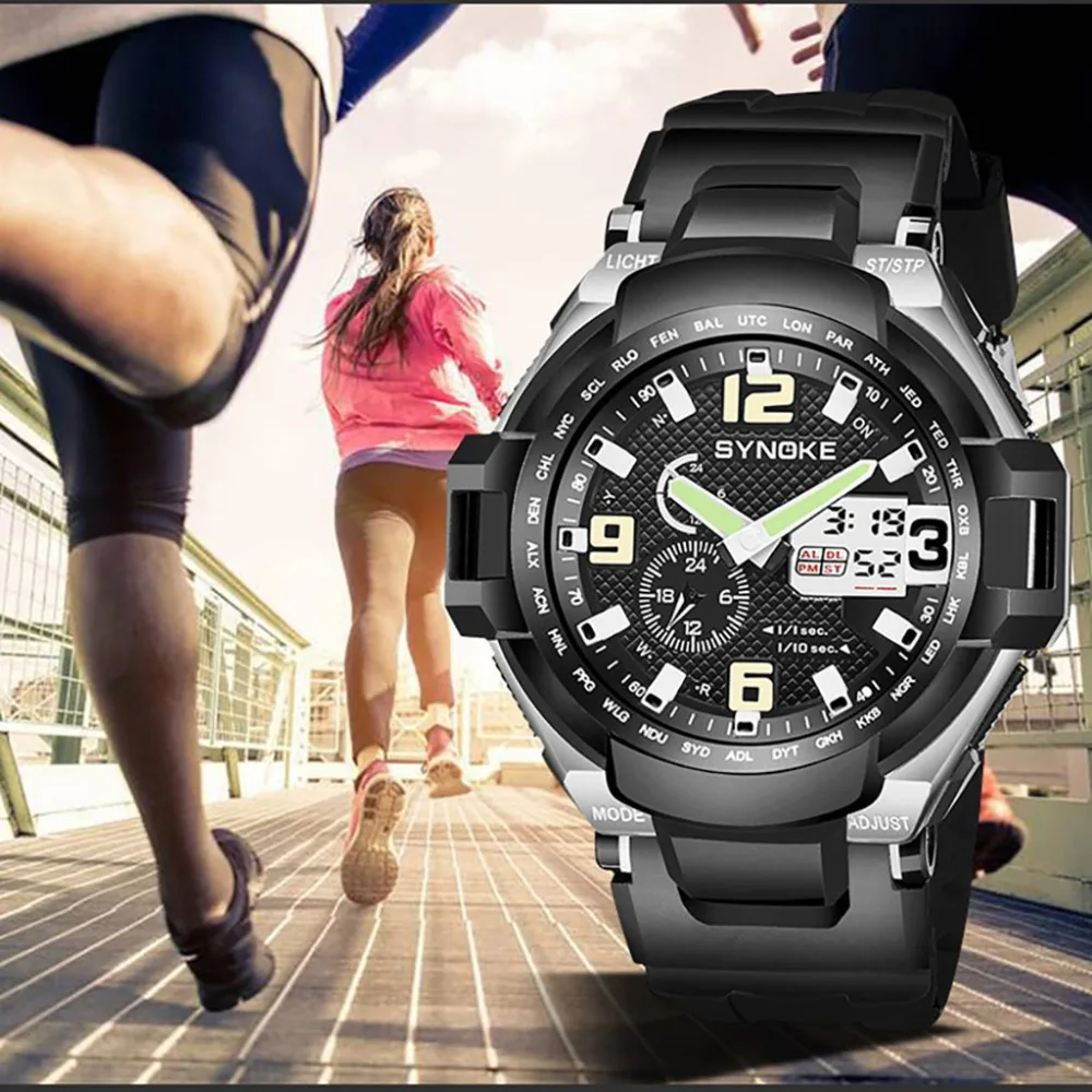 Мужские часы 50 мм водонепроницаемые электронные спортивные модные