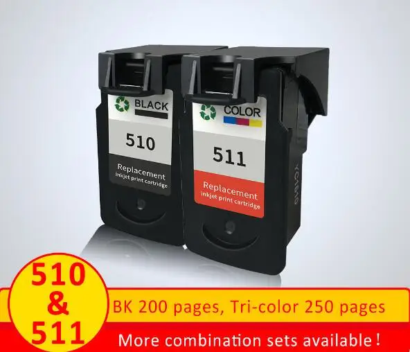BK Tri-color 2pcs Xiangyu сочетание PG510 CL511 чернильный картридж для MP2510/MP252/MP492/MP495/MP499/iP2702/MX320/MX330/MX3510/MX350/MX360/MX5110 - Цвет: BK Tri-color 2pcs