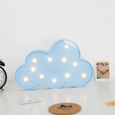 Blue Cloud Светодиодный ночник, светильник в виде животного, 3D лампа, детский подарок, светильник в виде фламинго, звезда, Ночной светильник, украшение стола, детский домашний декор - Цвет: Blue Cloud
