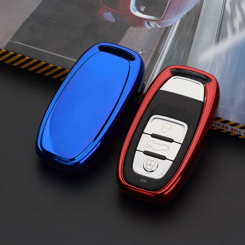 ТПУ ключи чехол сумка подходит для AUDI A4 A5 A6 B6 B7 B8 A7 A8 Q5 Q7 R8 TT S5 S6 S7 S8 SQ5 автомобильные чехлы аксессуары стайлинга