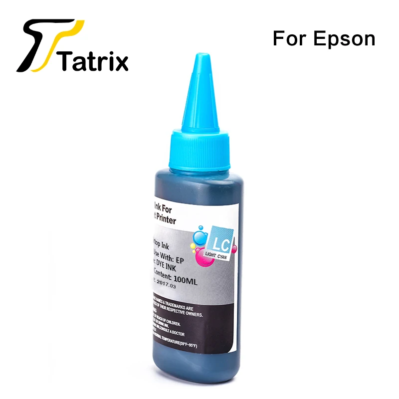 Чернила для чернил Tatrix Refill 4x100 мл чернильного картриджа Epson T1281 T0731 T1291 T0981 T0921 BK/C/M/Y |
