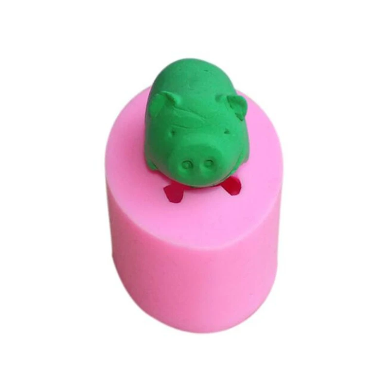 3D Силиконовая форма выпечка бисквитов милой свиньи ручная работа помадка мыло