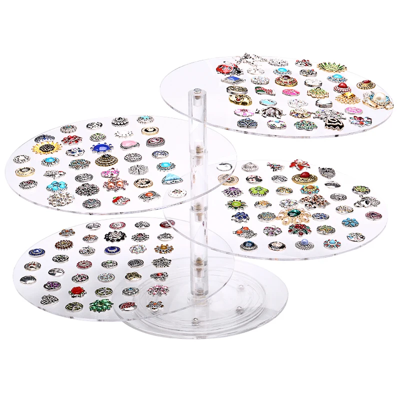 Прозрачные четыре слоя съемные круглые акриловые дисплеи подставка для 18 мм/20 мм