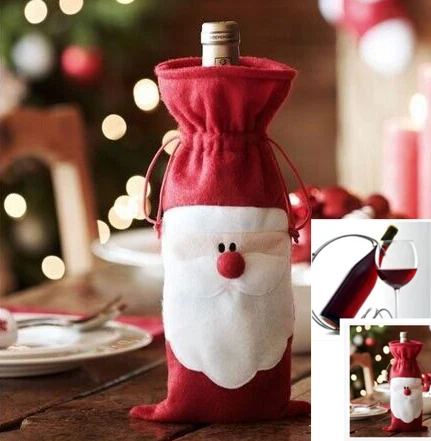 Рождественский Подарочный пакет с Санта-Клаусом для бутылок необходимые