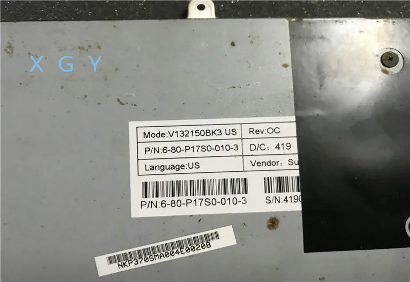 Оригинальная Черная Клавиатура для ноутбука Clevo P157sm P177sm V132150bk3 6 80 p17s0 010 3 100% ТЕСТ