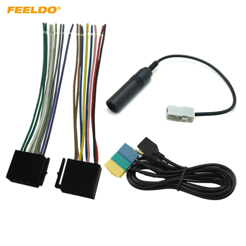 FEELDO 1 Набор AUX/USB/Жгут питания/антенный адаптер для Hyundai PA710S/KIA Soul радио/CD/MP3 #
