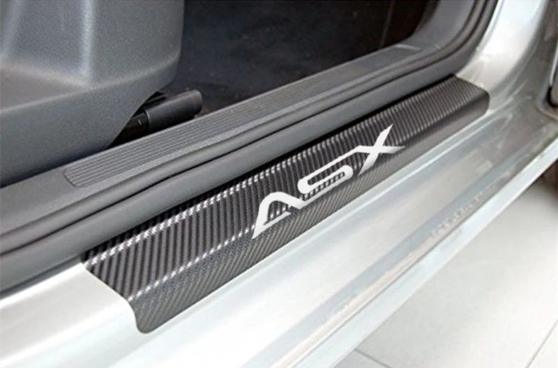 4 шт. наклейки из углеродного волокна на пороги автомобиля Mitsubishi ASX | Автомобили и