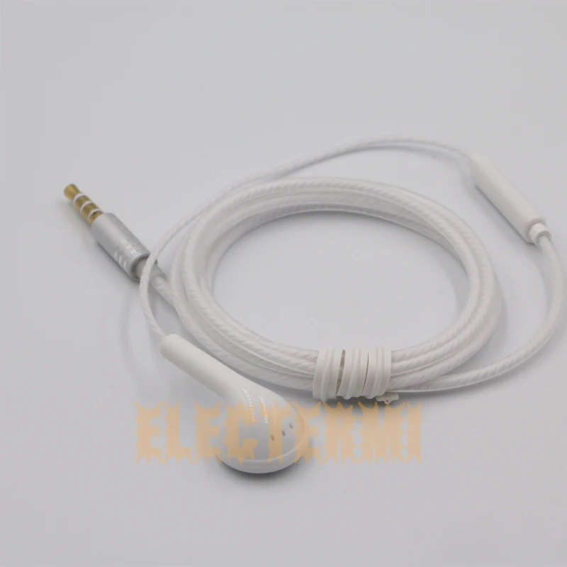 White 10 шт OKU-01 3,5 мм одиночные наушники-вкладыши только моно наушники-вкладыши с микрофоном для телефона для samsung XIAOMI - Цвет: White