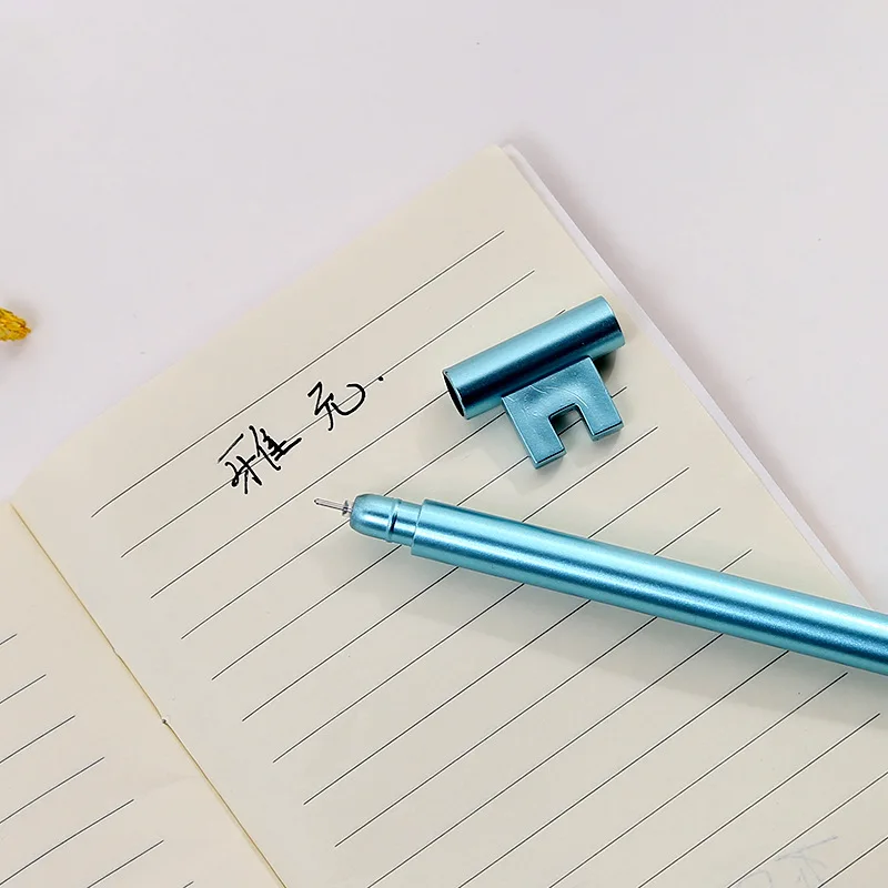 

6pcs/Lot Cute Keys Gel Pen Set Cartoon Writing Black Gel Ink Pens For School Kawaii School Supplies