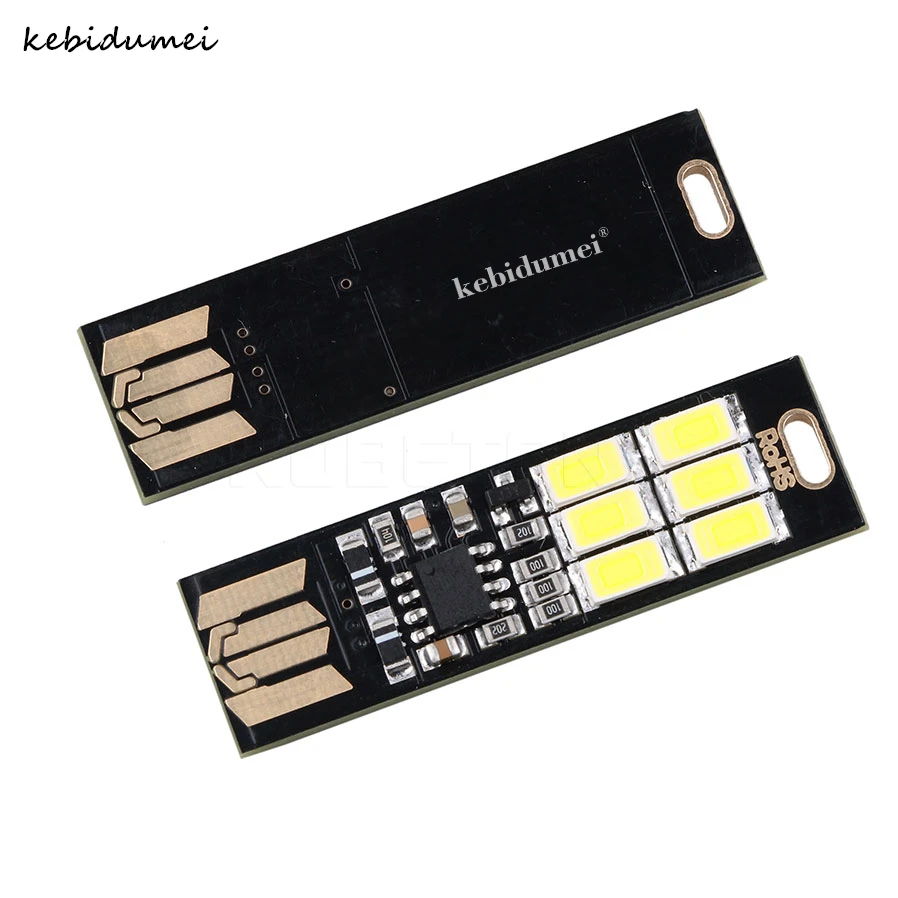 Карманная мини карта Kebidumei питание от USB 6 светодиодов брелок носветильник ка 1 Вт 5