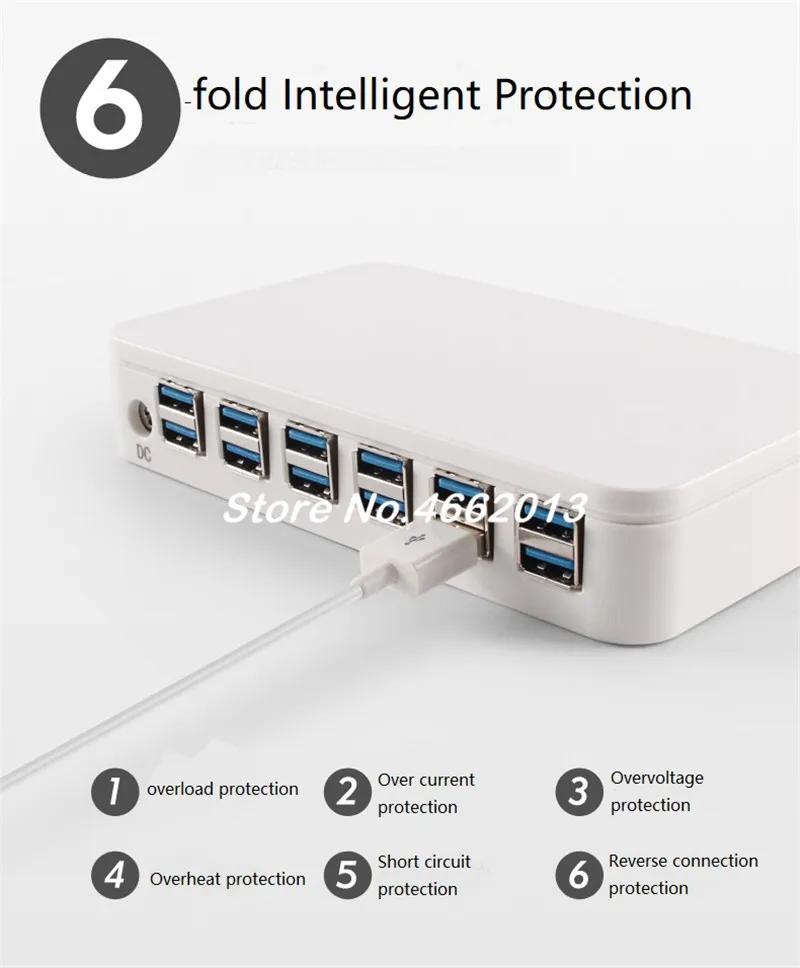 Портативное зарядное устройство с несколькими USB портами миниатюрная зарядная