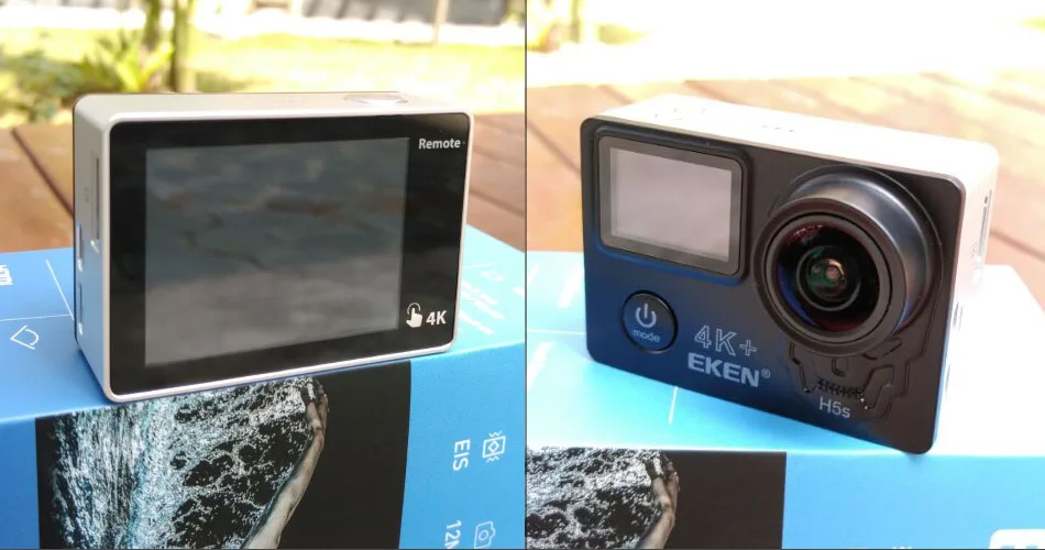 Eken H5s Plus Ultra HD экшн-камера 4K+ 12MP с EIS для подводной съемки Водонепроницаемая камера с дистанционным управлением спортивная видеокамера угол 170 градусов объектив
