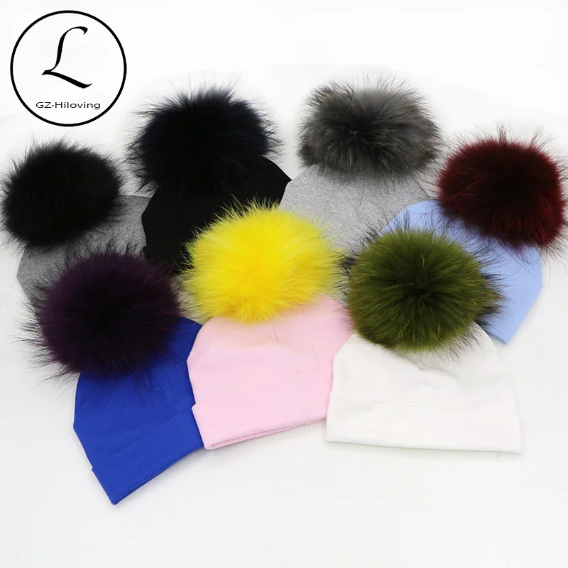 Детская шапка GZHILOVINGL с помпоном из натурального меха 5 2 года|pom pom hat|pom hatsknit beanie hat |