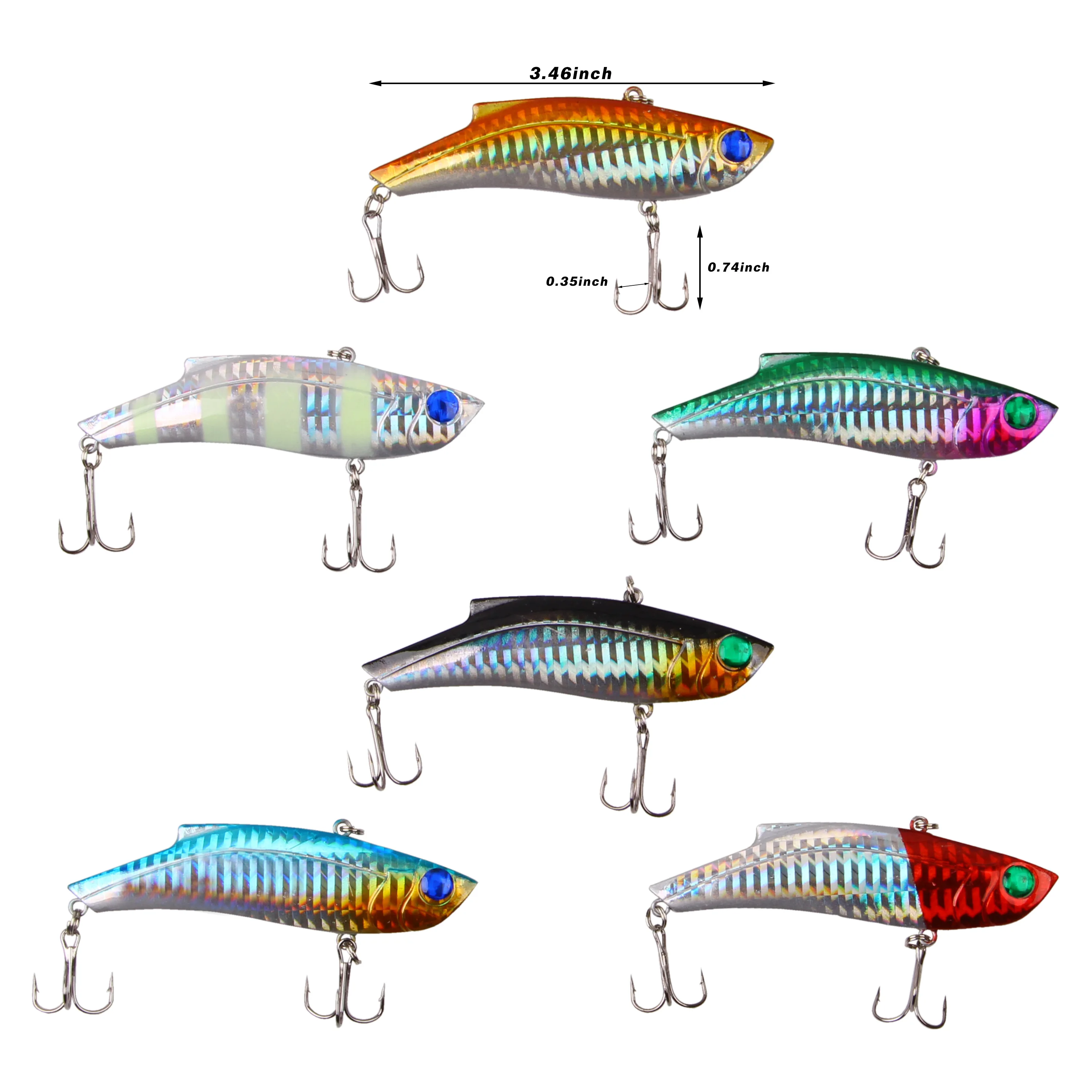 51 шт./кор. Лазерная Vib Crankbait Вибрация джиггинг Щука море жесткая приманка с