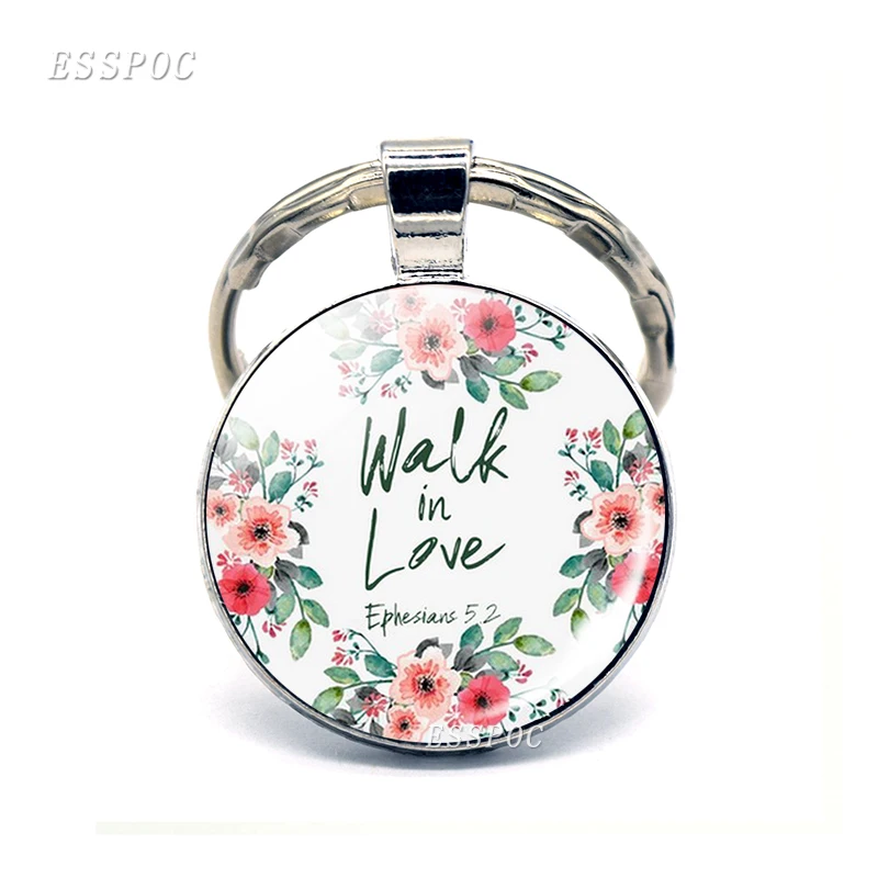 Брелок для ключей из Библии христианские тексты цитаты стекла кабошон