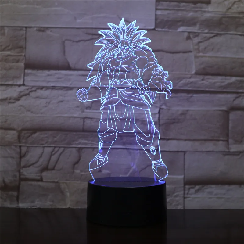 Фигурка "Dragon Ball" атмосферная настольная лампа Lampara Супер Saiyan Goku Usb 3d светодиодный ночник прикроватный сенсорный Сенсор освещение лампа