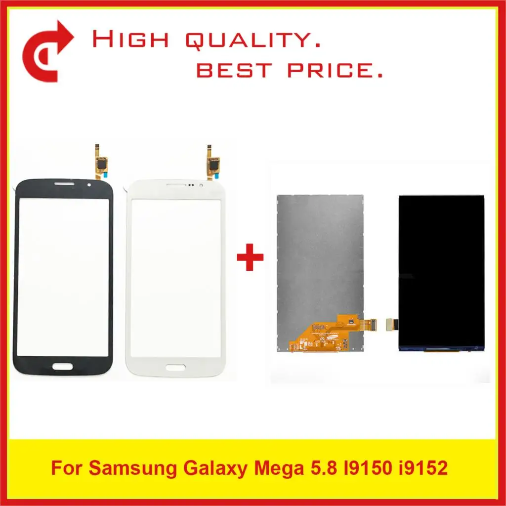 Оригинальный 5 8 &quotЖК дисплей с сенсорным экраном для Samsung Galaxy Mega I9150 i9152