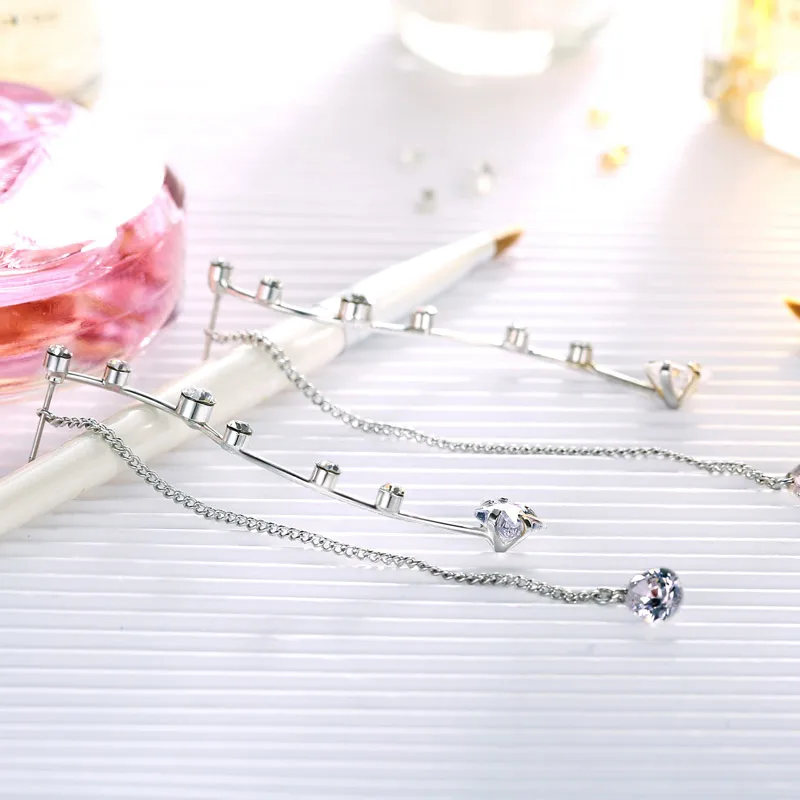 Neoglory стразы длинные висячие Висячие серьги для женщин модное ювелирное изделие