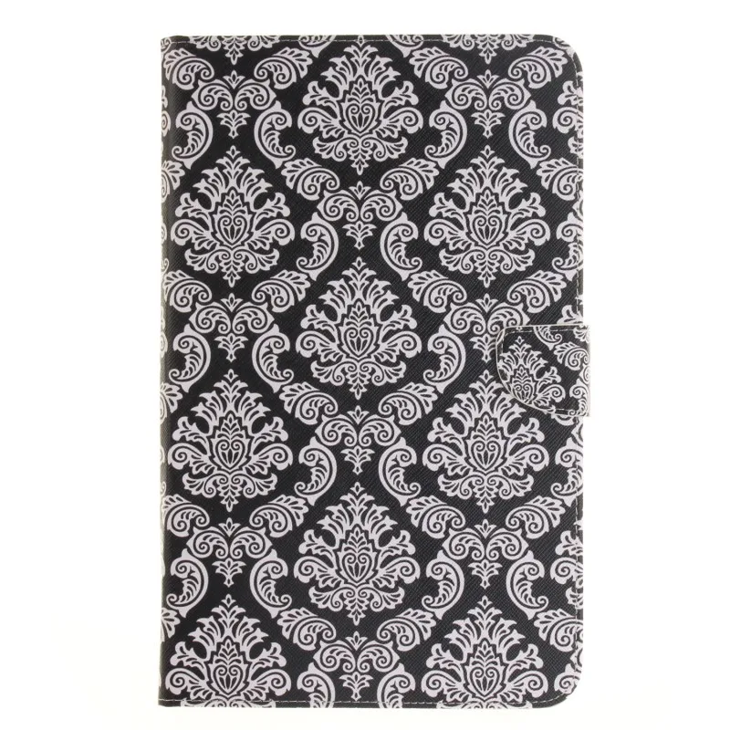 black flower Чехол для планшета для samsung Galaxy Tab4 Tab 4 10,1 T530 T531 T535, умный чехол-книжка со стилусом для samsung Tab4 10,1 - Цвет: black flower