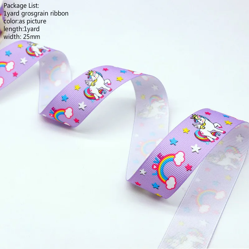 Никелевый 1 ярд 25 мм 75 мм единорог; Фламинго Grosgrain лента для DIY аксессуары для волос цветок подарочная упаковка Рождественский Свадебный декор - Цвет: Никелевый