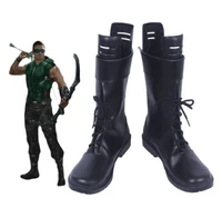 green arrow cosplay boots shoes for adult men shoes halloween party costume accessories custom made