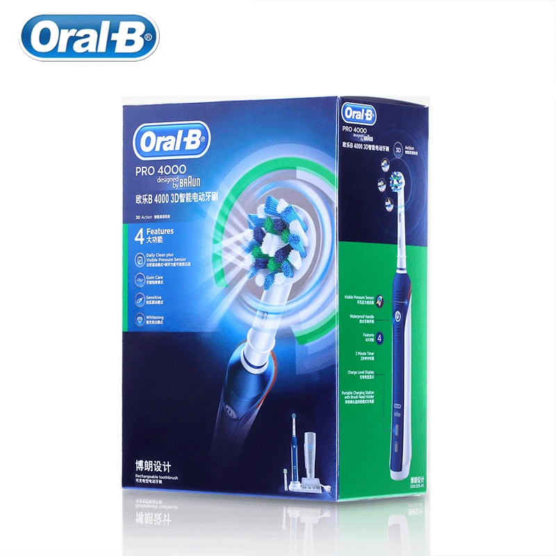 Зубная щетка Oral B электрическая звуковая с зарядкой и 4 режимами очистки | Бытовая