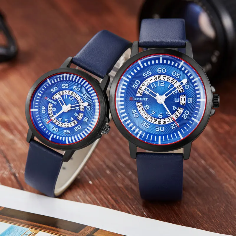 Модные часы для влюбленных пар, уникальный цифровой циферблат, Мужские Простые наручные часы для показа, женские кварцевые часы