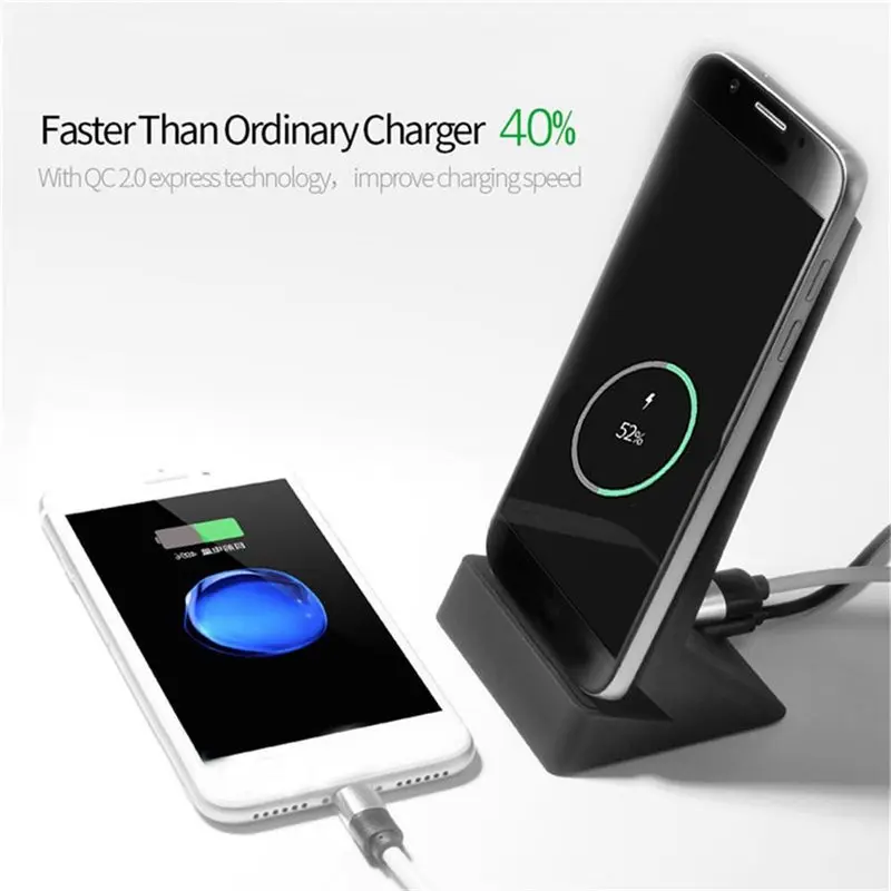 Qi Fast Charging Wireless W9 Quick Stand 2.0 5V/2A 9V/1.67A For Iphone 8 10 X Samsung S6 S7 S8 S8+ | Электроника