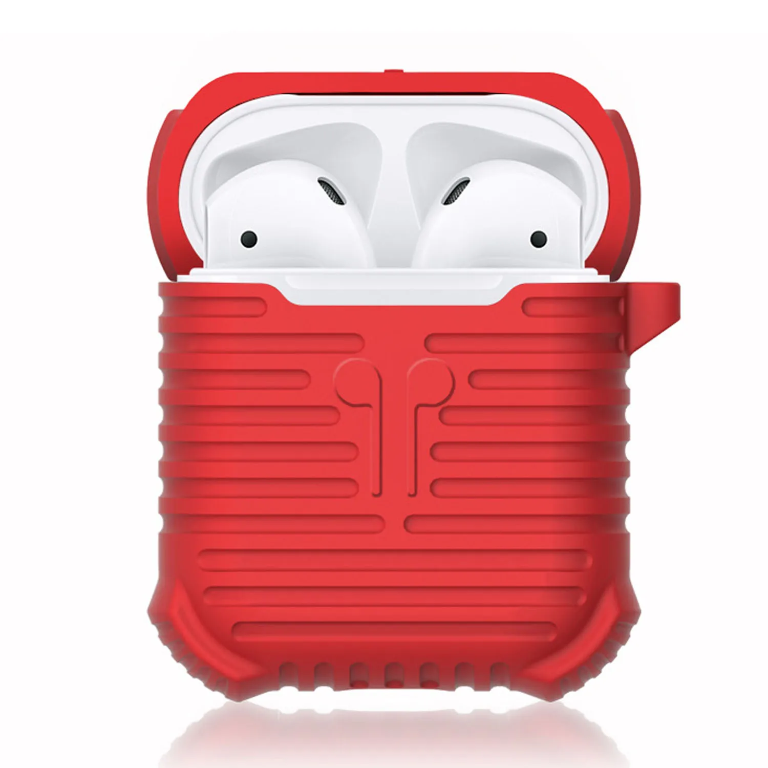 Силиконовый чехол Besegad для Airpods противоударный мягкий защитный держатель с