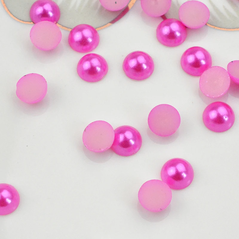 FLTMRH 200pcs 6mm Mul tisize Flatback Half Round Plastic ABS Imitation Pearl Beads for DIY Jewelry Craft Scrapbook Decoratio | Украшения и