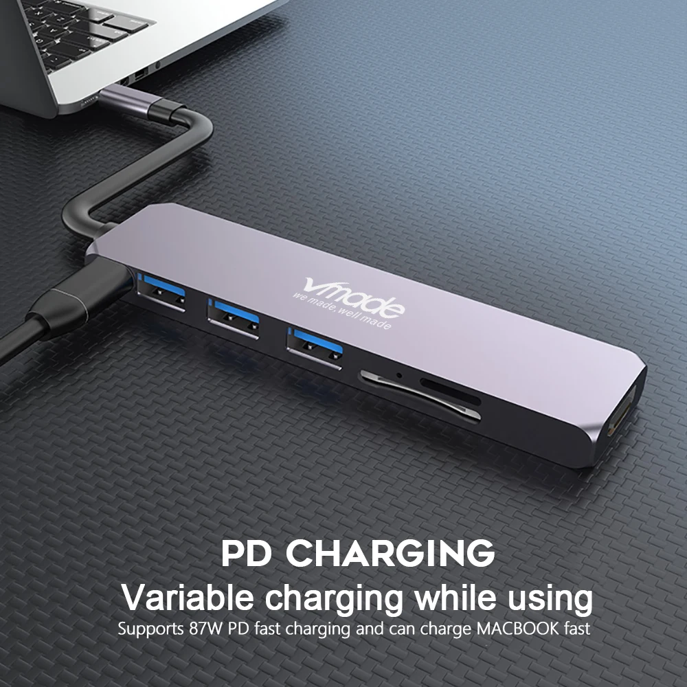 Vmade USB C концентратор к HDMI 3 0 SD/TF кардридер концентраторы USBC сплиттер для MacBook Pro Huawei
