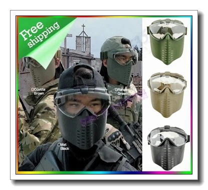 Tactical/military/game/fan mask ventilation with anti-fog and UV400 coating lens goggle outdoor activities free shipping | Безопасность