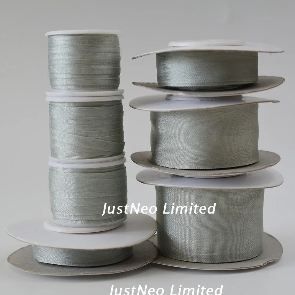 269 гавань серый 100% натуральный чистый шелк тутового шелкопряда вышивка лента