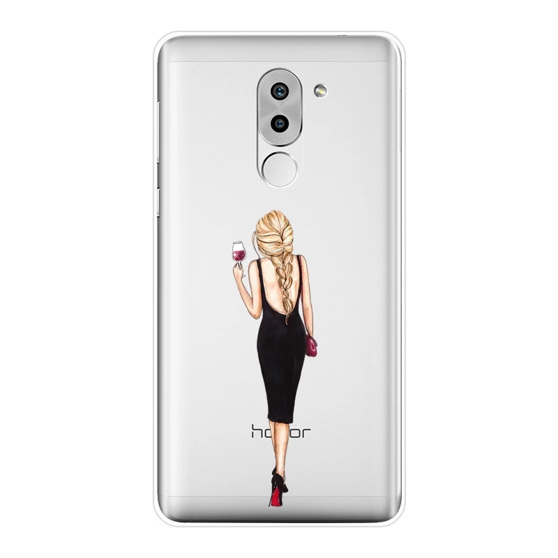 Чехол для телефона из ТПУ Huawei Honor 6 5A 4X 5X 6X мягкий силиконовый Черный дорожный