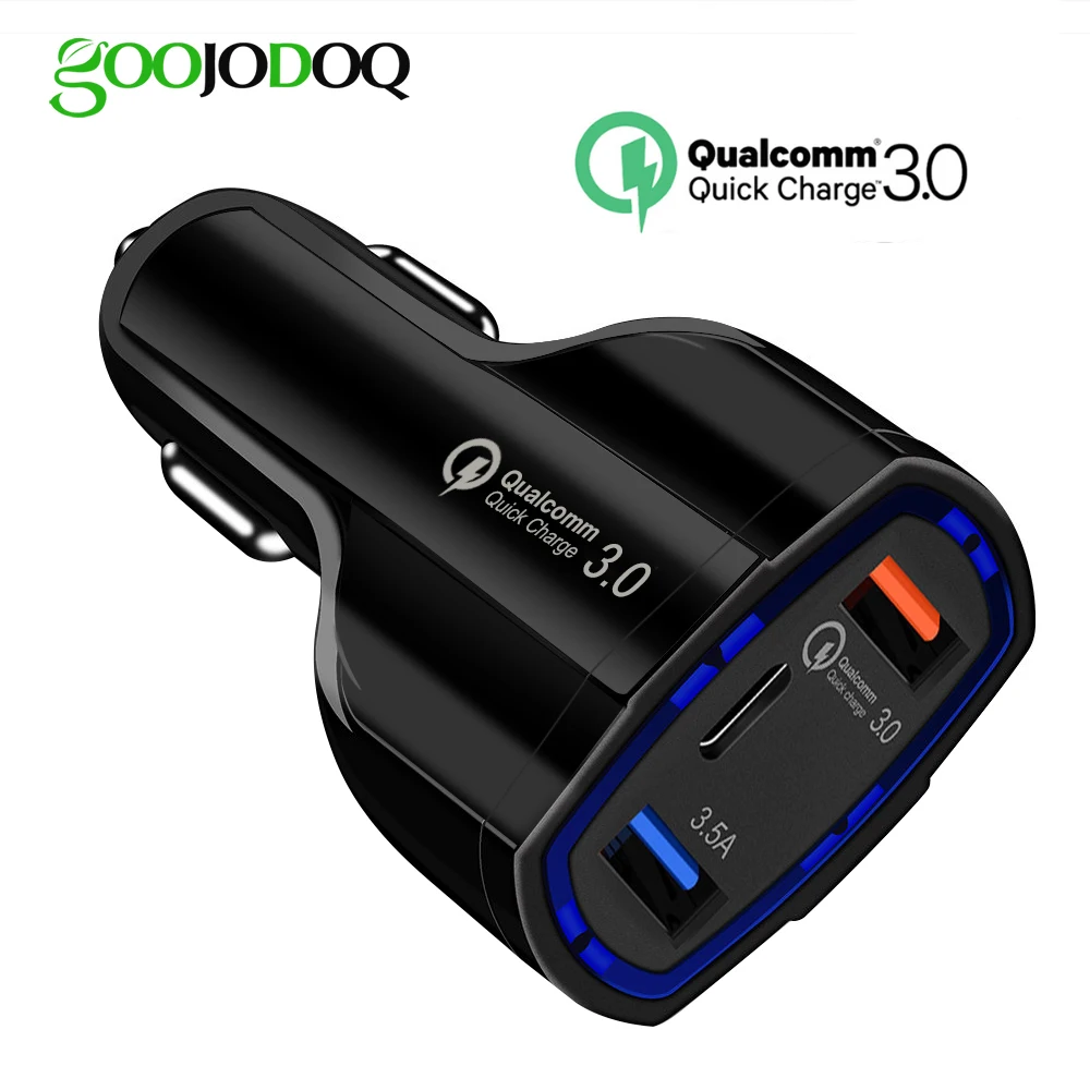 charger black Двойной USB C PD Быстрая зарядка 3,0 мини usb Автомобильное зарядное устройство для мобильного телефона зарядное устройство для автомобиля быстрое зарядное устройство для телефона для huawei iphone xiaomi - Тип штекера: charger black