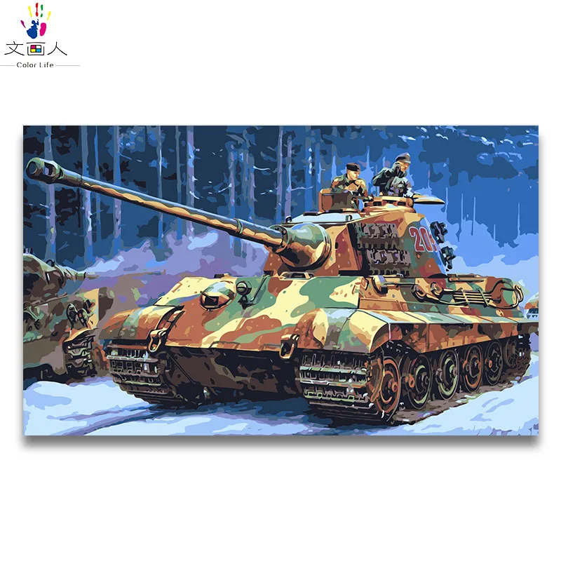Картина по номерам tank warship изображение бойцов Раскраска кинопостер