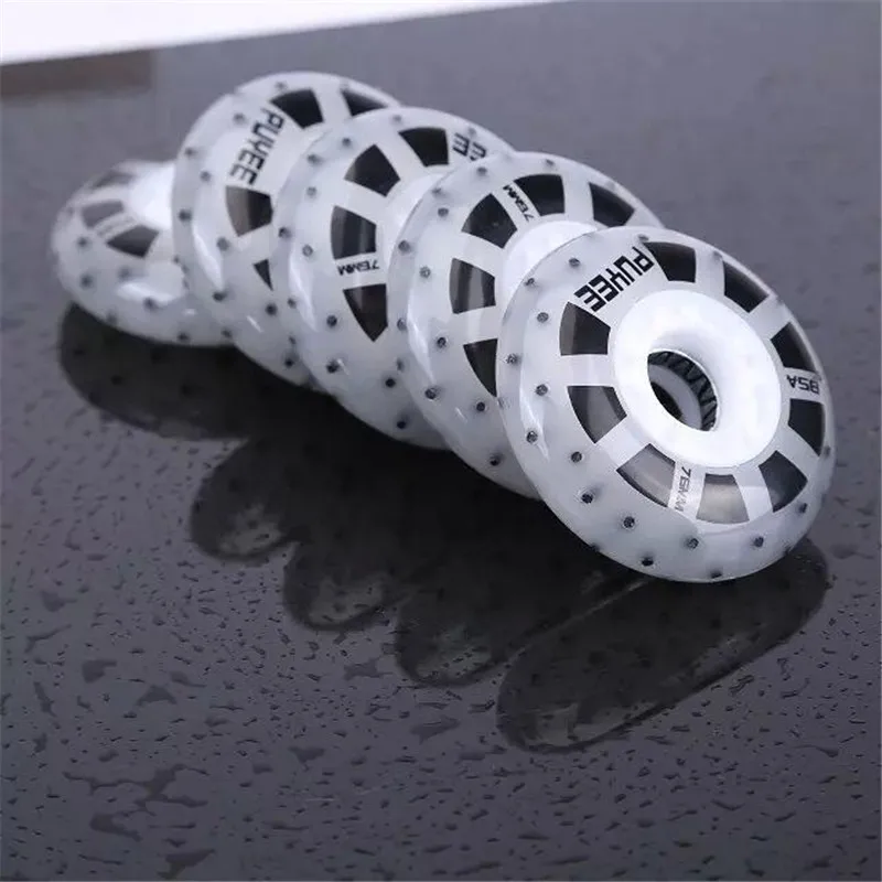 8 шт./лот 85A Fire Stone светодиодный фонарик Встроенные коньки Firestone колесо с магнитным сердечником, красный и белый светильник 72 мм 76 мм 80 мм ролик