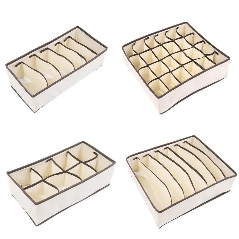 4 шт./компл. складной делитель хранения бюстгальтер Box Нетканые Ткань Чехол