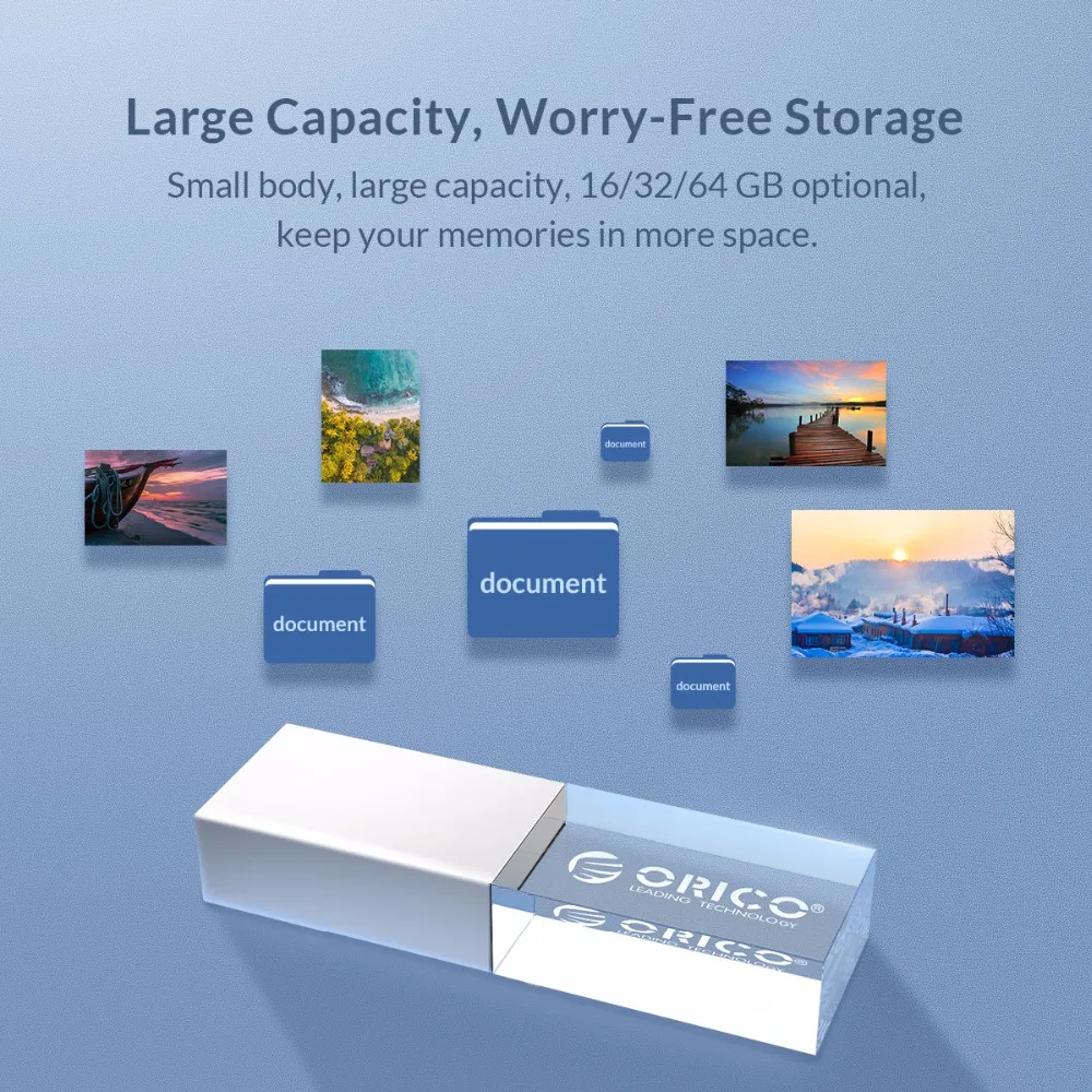 ORICO USB флеш-накопитель 3,0 кристалл 64 ГБ 32 ГБ 16 ГБ USB 3,0 флеш-память USB флеш-накопитель мини u-диск