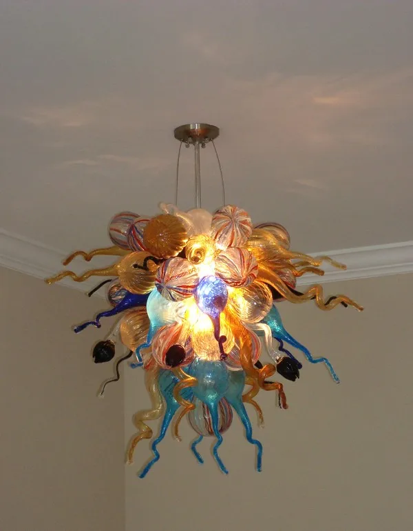 Художественная галерея Декор Chihuly Стиль LED ручной работы выдувное стекло люстры