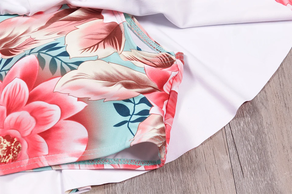 NAKIAEOI, новинка, сексуальные бикини с оборками, для женщин, одежда для плавания, с открытыми плечами, высокая талия, купальник, с рисунком, комплект бикини, купальный костюм, одежда для плавания
