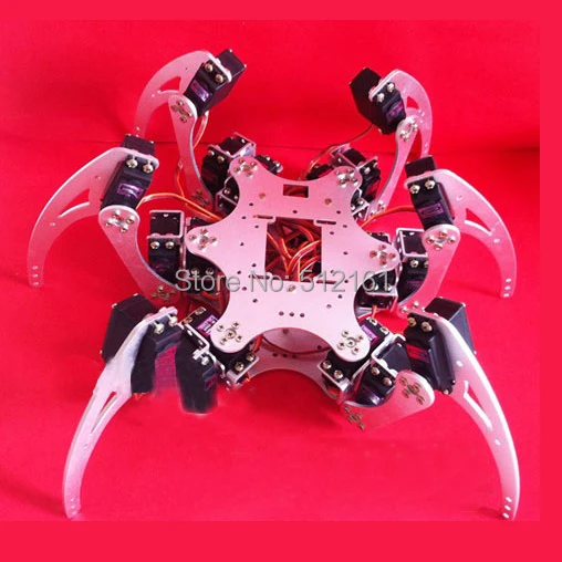 DIY Spider Robot Silverr-Full Set Alum Metal Hexapod 18DOF 6-Legs Frame Kit &amp 18 Servos&amp32 control board on Arduino | Игрушки и